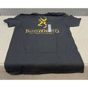 Browning Men’s Camo Over Under Graphic T-Shirt Medium Black Cotton Casual